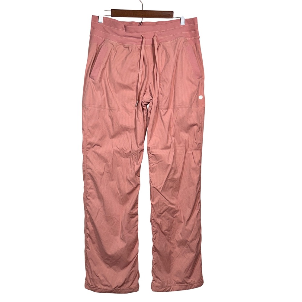 Lululemon Pink Relaxed Fit Jogger‎ Lounge Pants Womens Size 10 Textured Ribbed